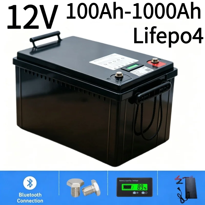 Lifepo4 12V 100Ah Bms Bluetooth - 12V LiFePO4 バッテリー 100Ah-1000Ah リチウムバッテリー、Bluetooth BMS