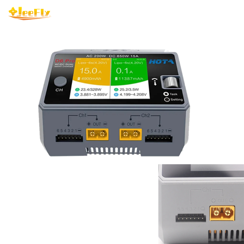 Hota D6 Pro Dual Lipo Charger - HOTA D6 Pro 650W デュアルチャンネルスマート充電器 LiPo/Li-ion/NiMH