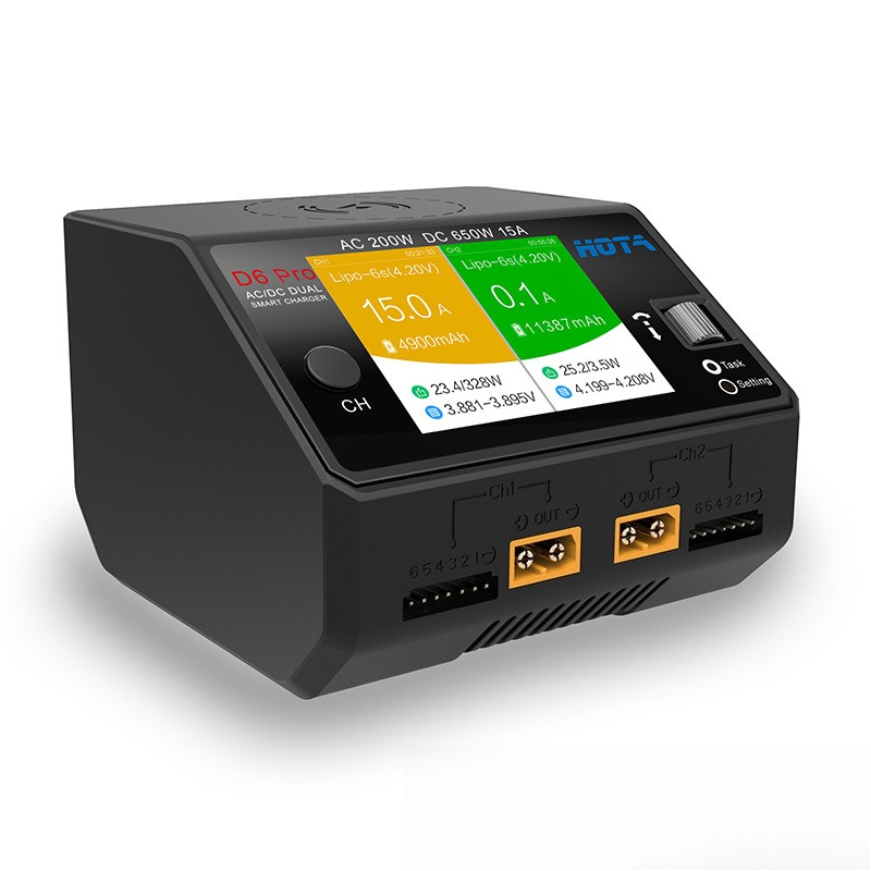 HOTA D6 Pro 650W 200W デュアルパワー  - Hota D6 Pro Dual Lipo Charger のレビューと価格