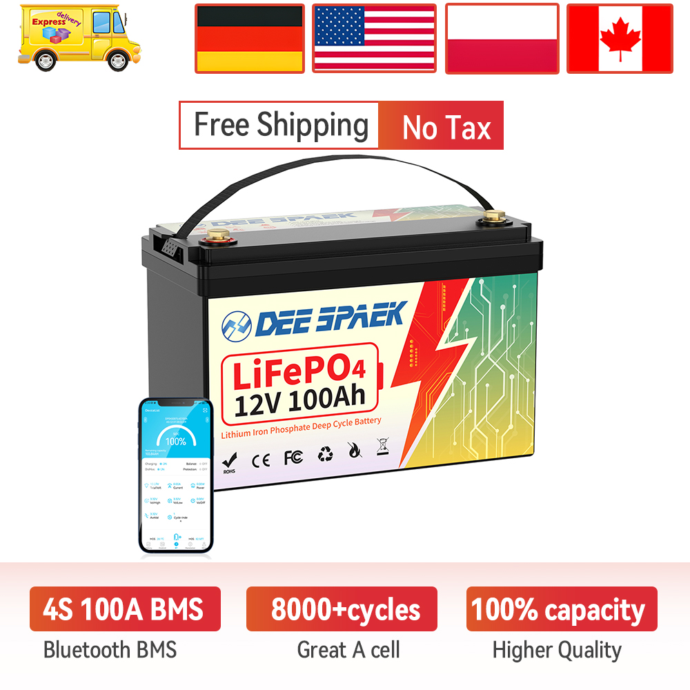 DEEPSPAEK 12V 100Ah Lifepo4バッテ - Lifepo4 12V 100Ah Bms Bluetooth のレビューと価格