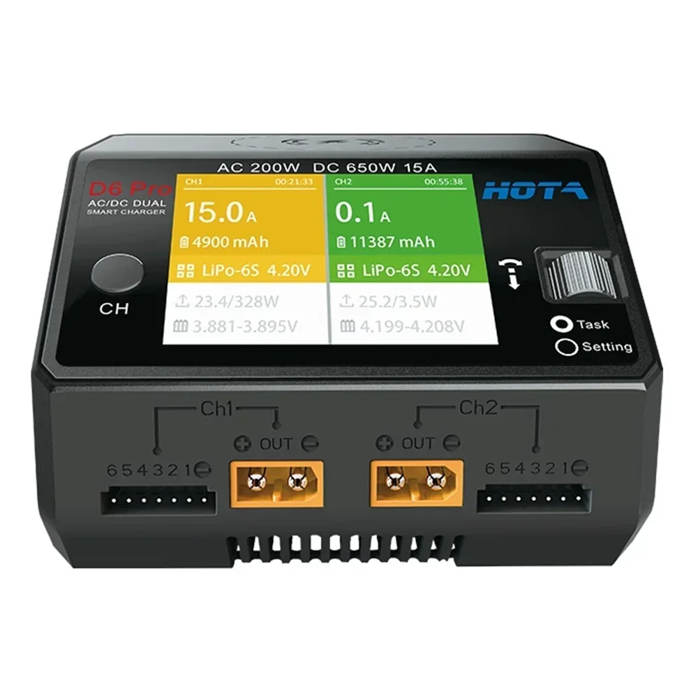 HOTA D6 Pro デュアルチャンネルスマート充電器 A - Hota D6 Pro Dual Lipo Charger のレビューと価格