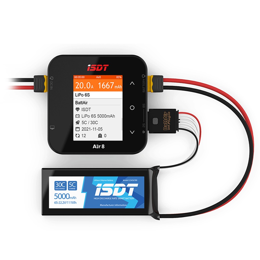 ISDT Air8 DC 500W スマートバランスバッテリ - Isdt Air8 8S Lipo Charger のレビューと価格